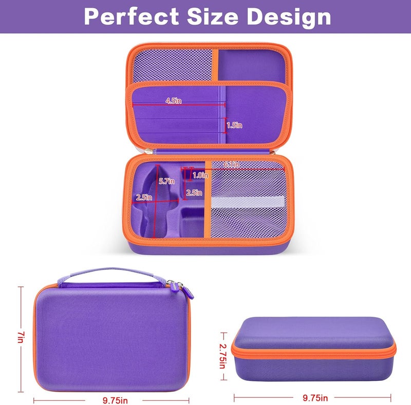 casmilee Case Compatible with 3Doodler Start+ Essentials 3D Pen Set, Art Activity Set Storage for Educational STEM Toy, Hold Plastic Filaments Strands- Purple - Image 3
